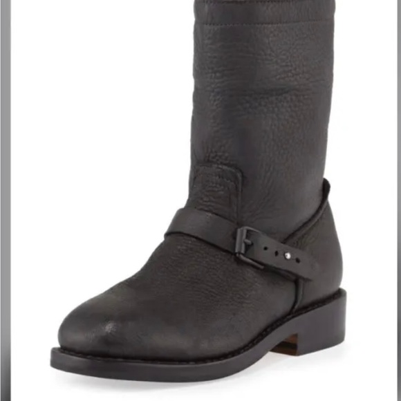Rag and Bone Black Oliver Moto Boots - Picture 2 of 12